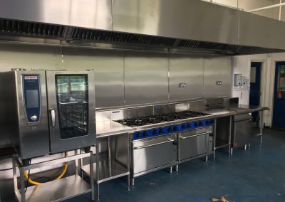 School Kitchen Build Maidstone Girls Grammar School, Kent. Commercial Extraction