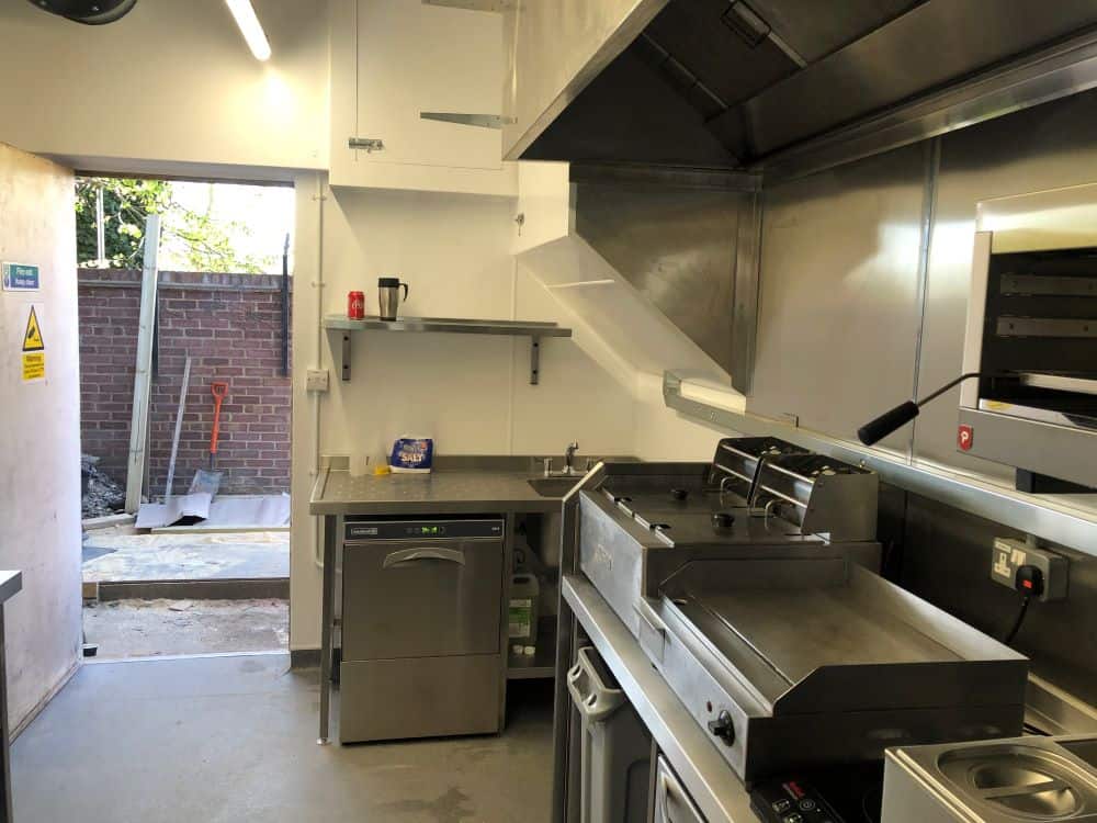 Kitchen installation at Bakery 64, New Romney