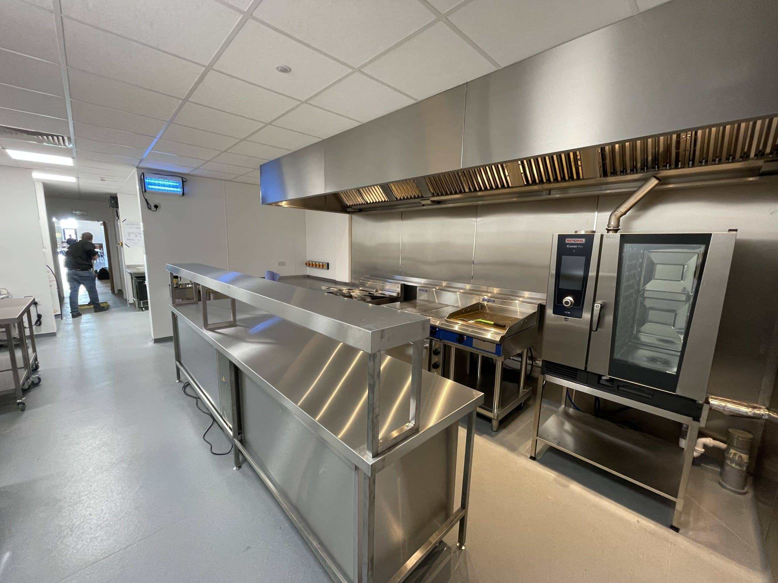 Commercial kitchen at Betteshanger Country Park, Deal