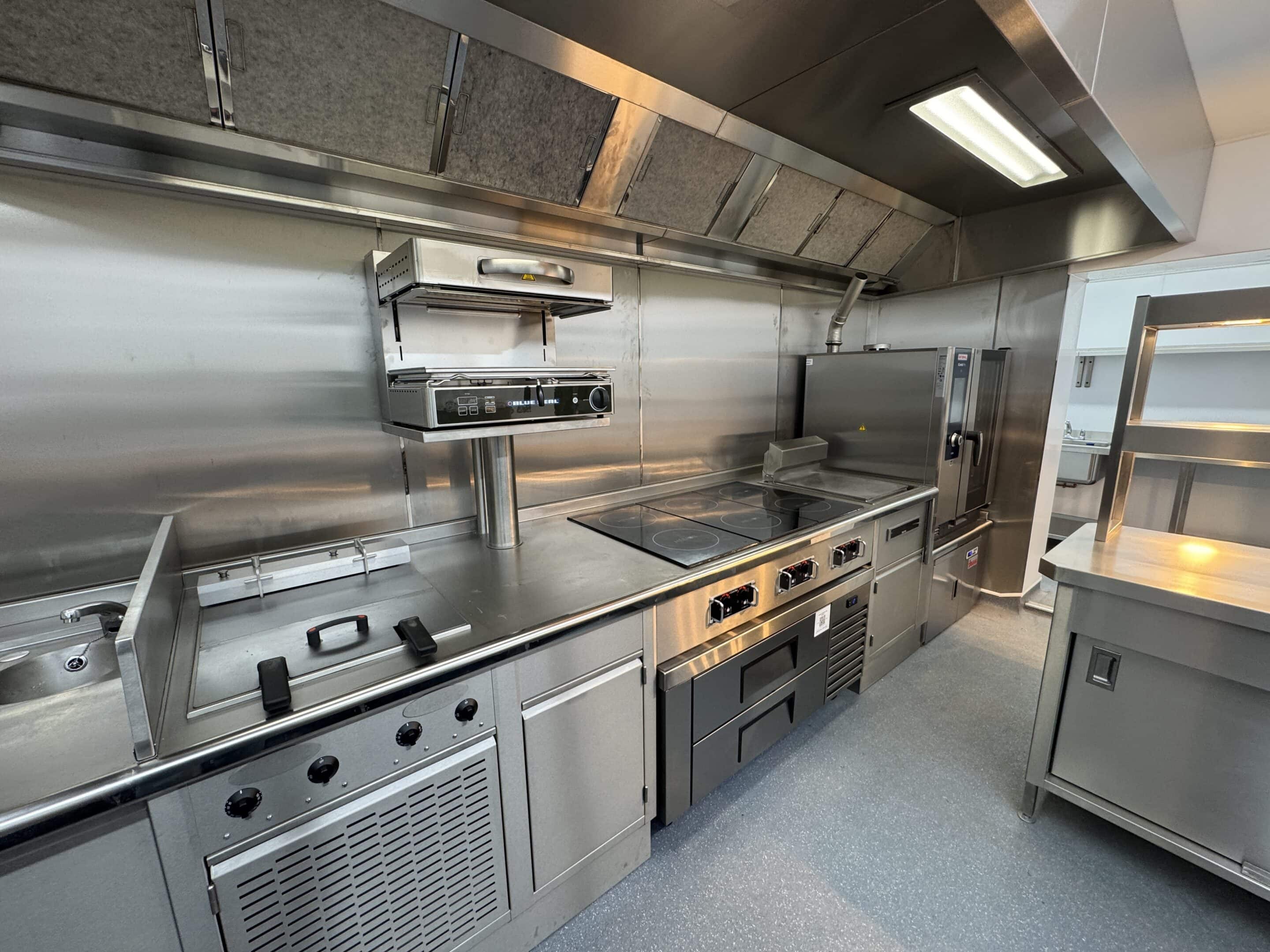 CookTek induction cooking line in the Blue Pigeons kitchen