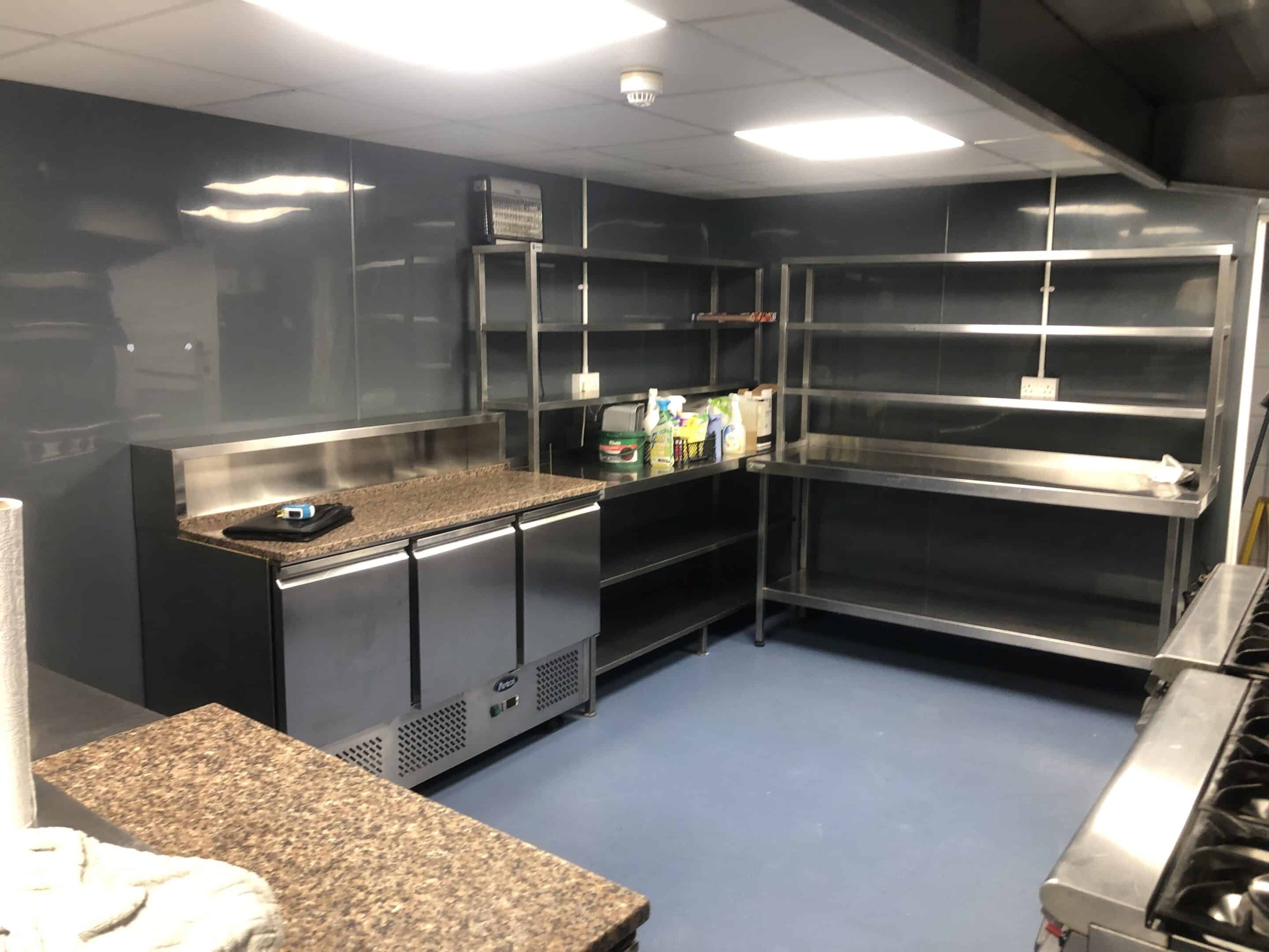 Preparation and storage zone at the Blue Pigeons