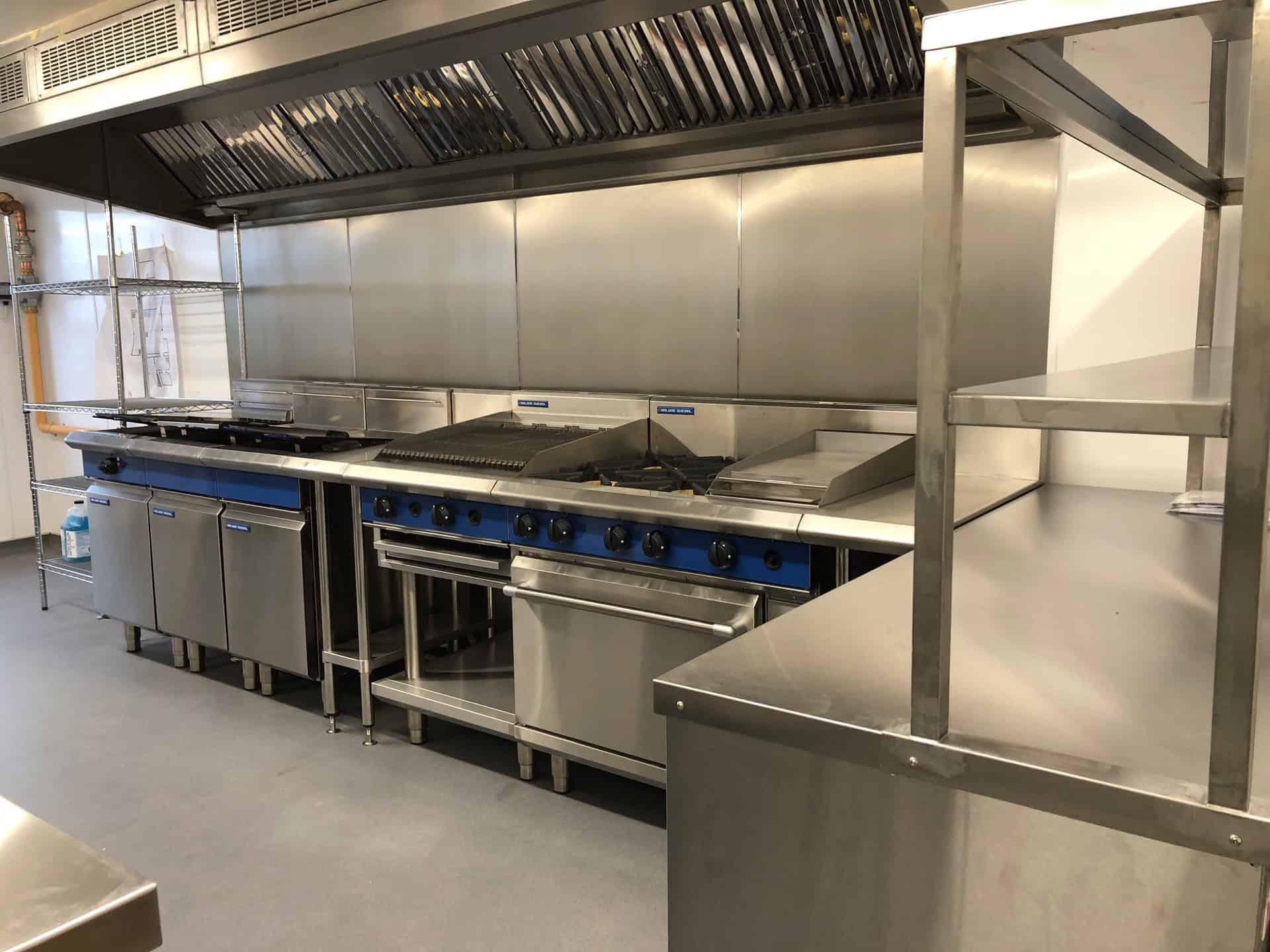 The Britannia Inn, Dungeness — Blue Seal cooking suite under extraction canopy