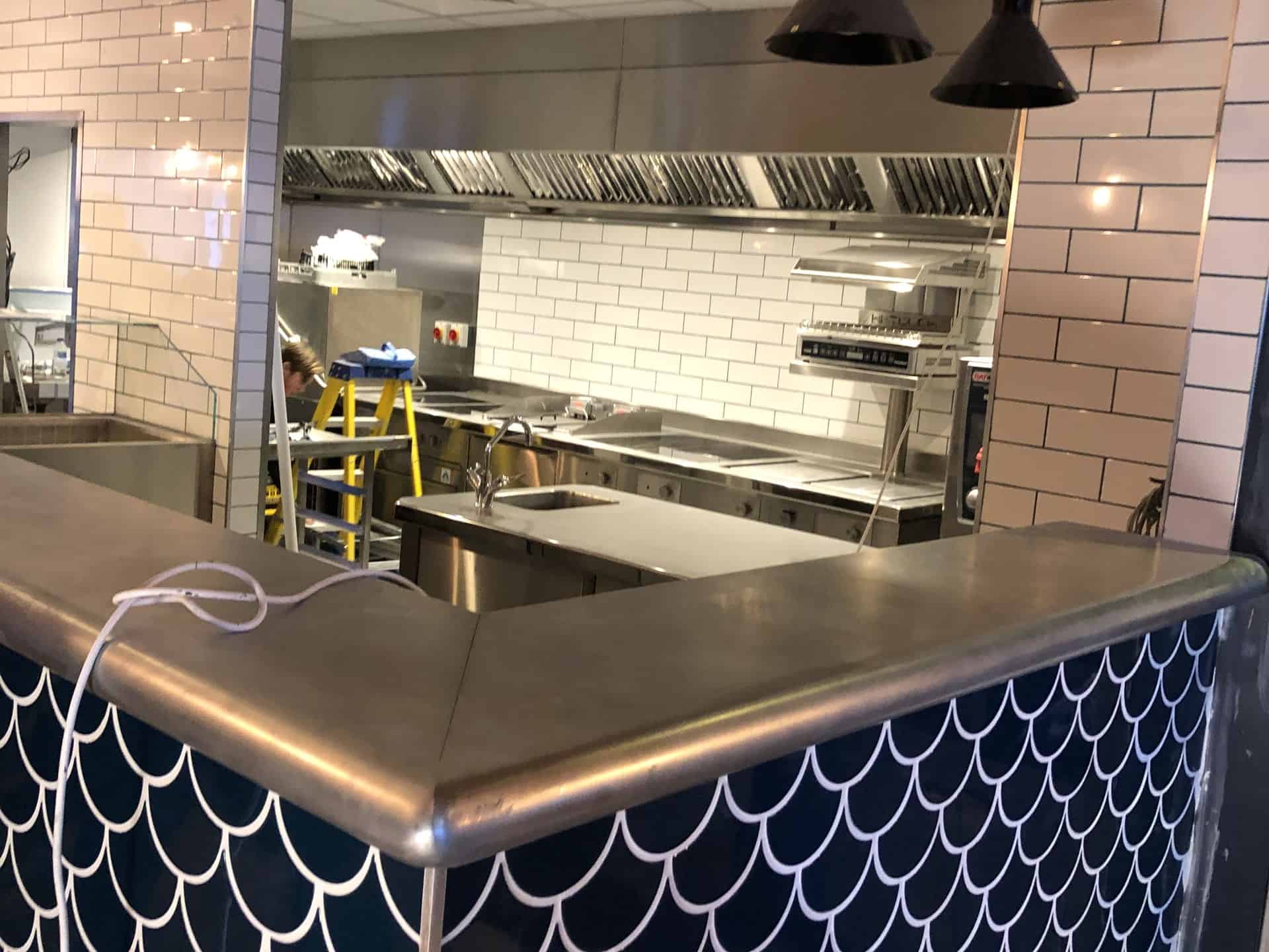 The Buoy and Oyster, Margate — heated pass servery