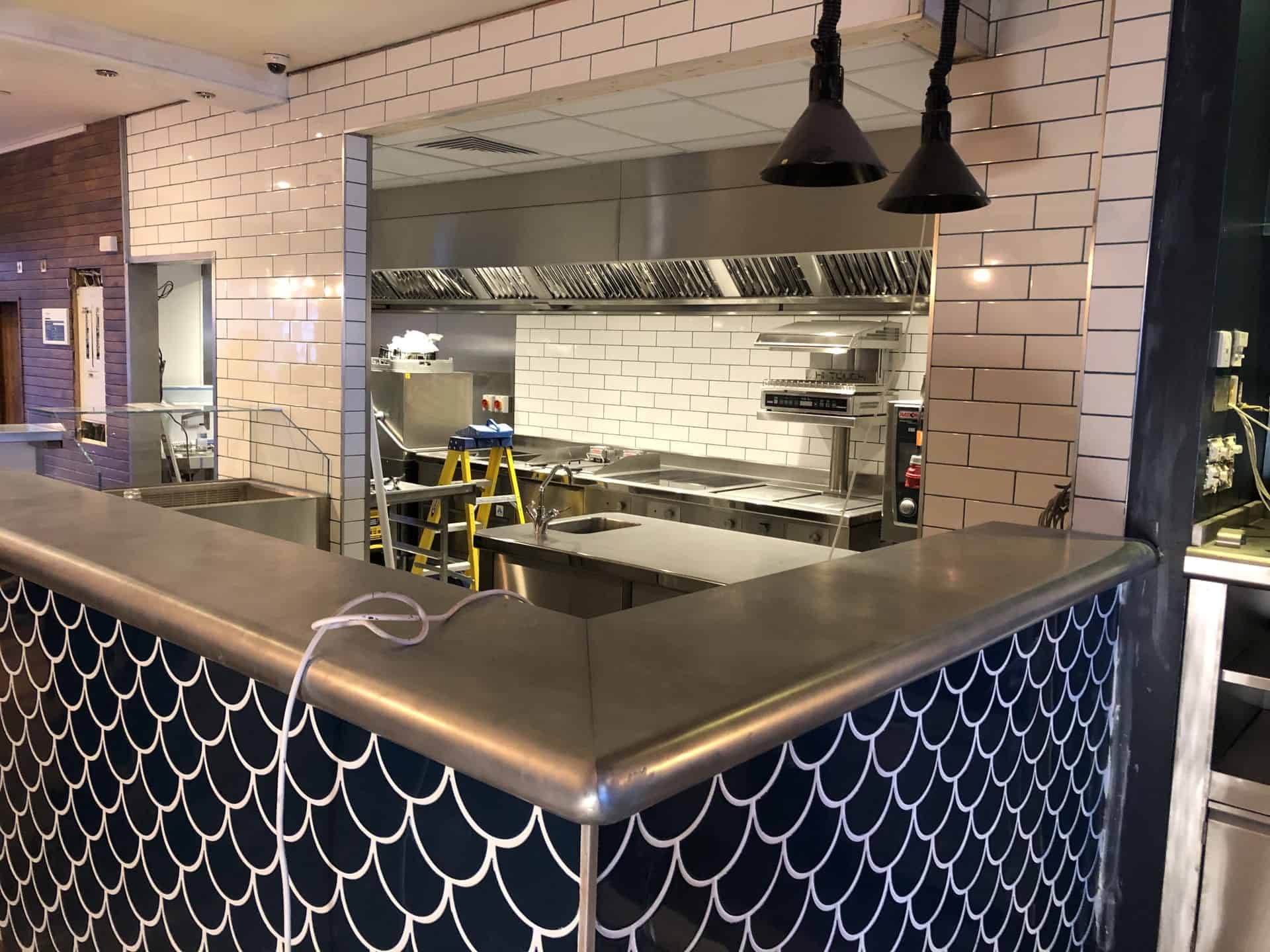 The Buoy and Oyster, Margate — open kitchen and pass