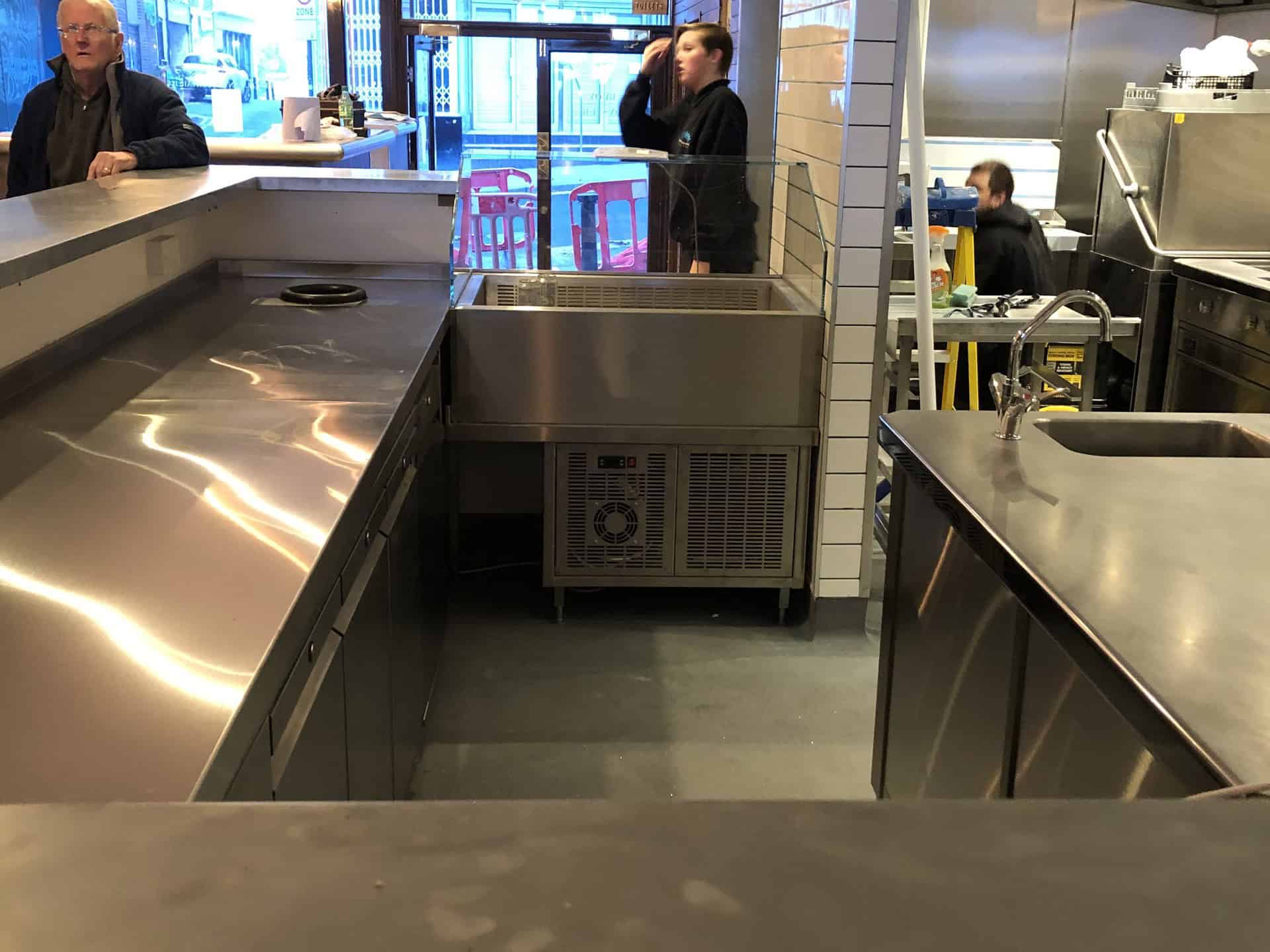 The Buoy and Oyster, Margate — open theatre kitchen view