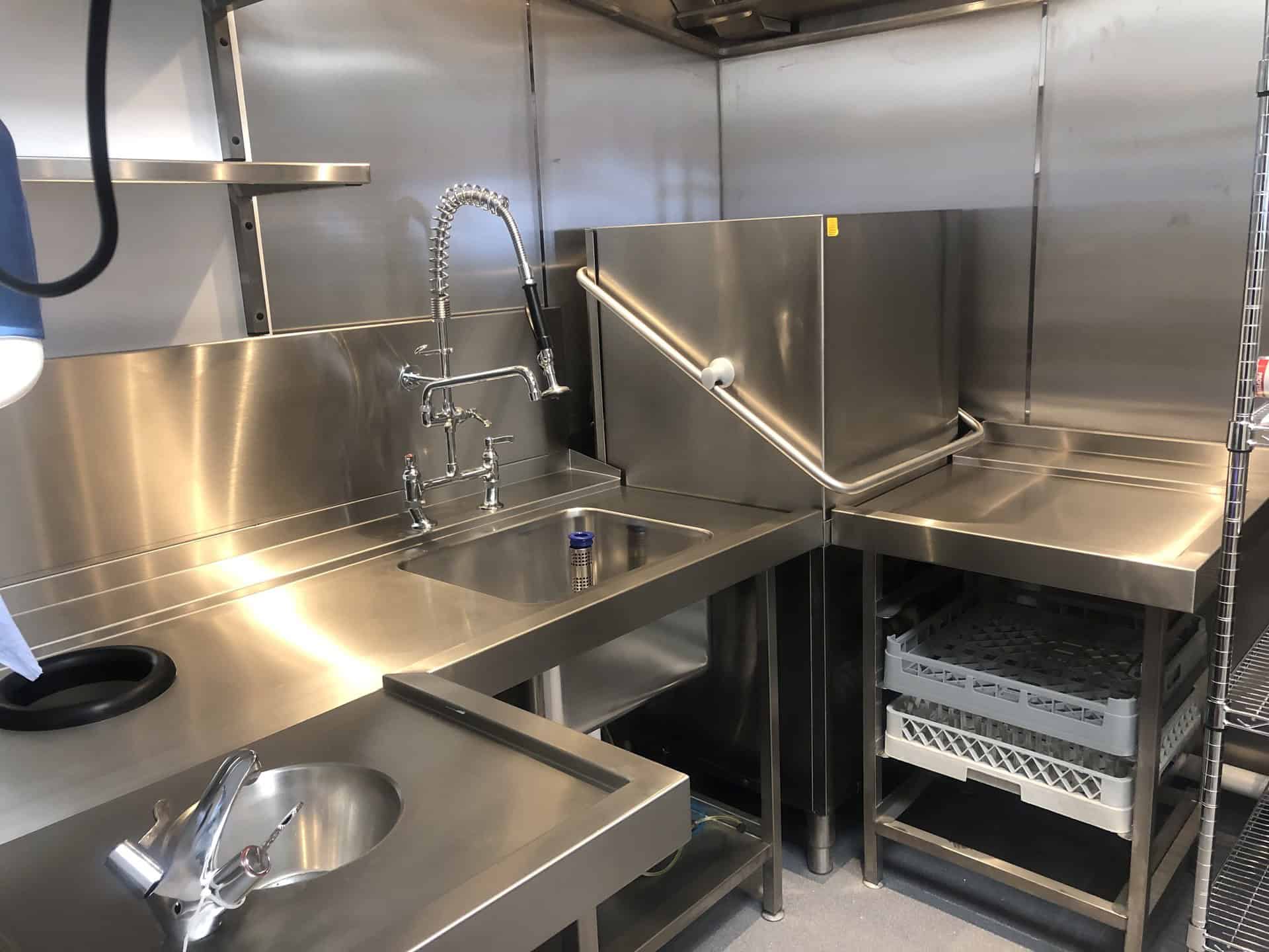 The Buoy and Oyster, Margate — stainless steel prep corner