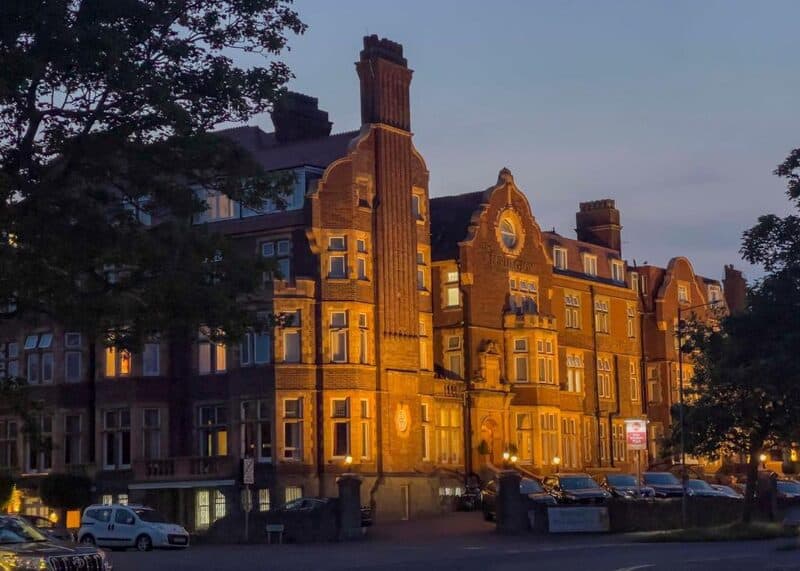 The Burlington Hotel exterior, Folkestone seafront