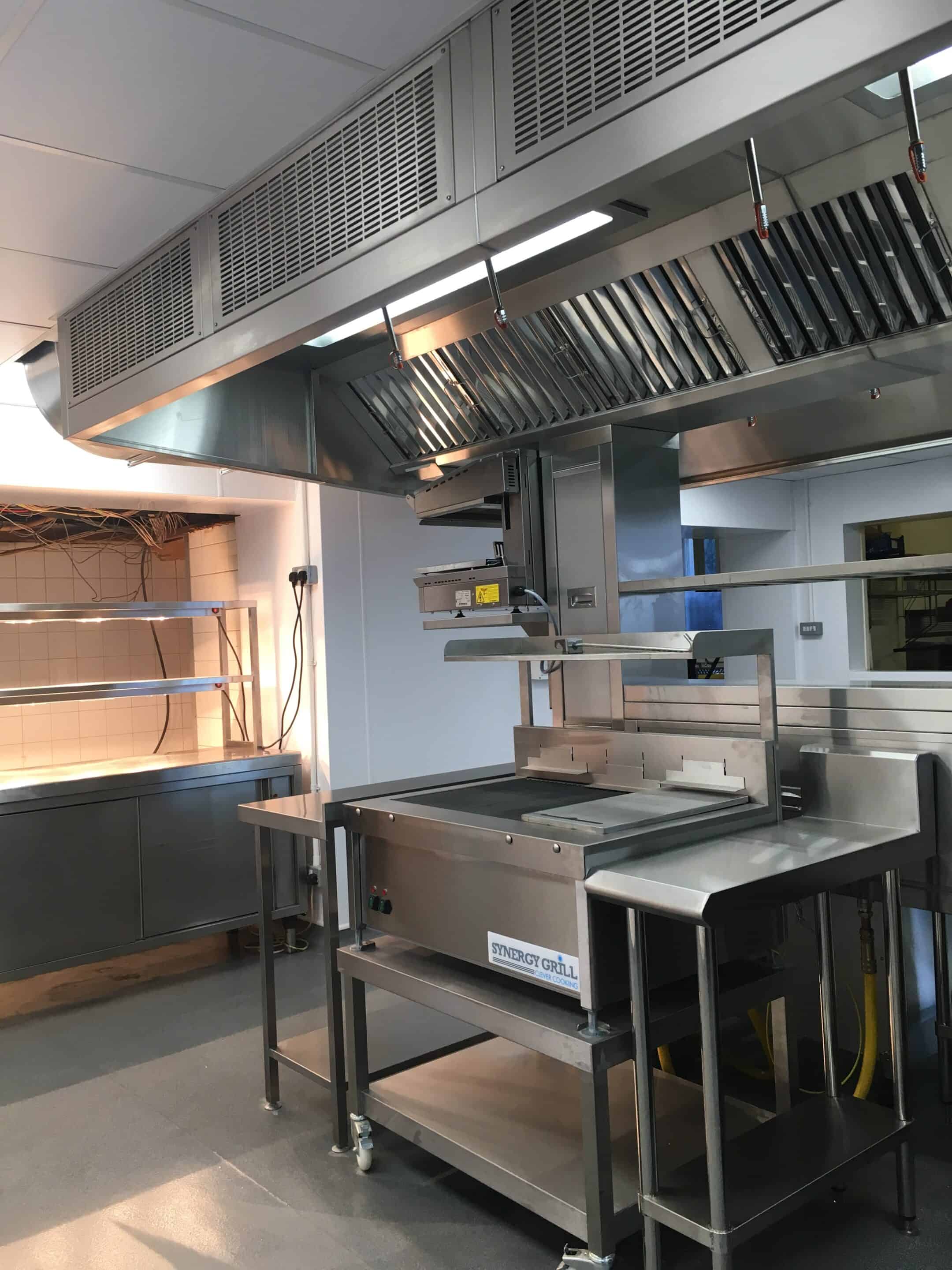 Synergy Grill under extraction canopy at The Burlington Hotel, Folkestone