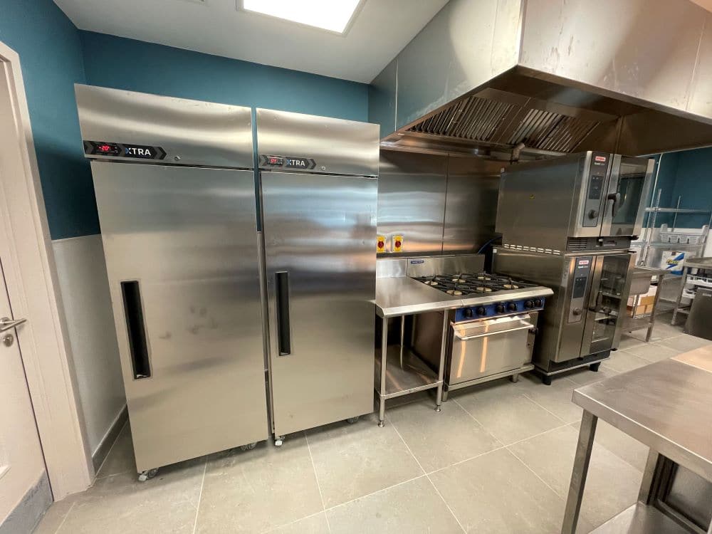 Cooking equipment at community centre kitchen, Northfleet