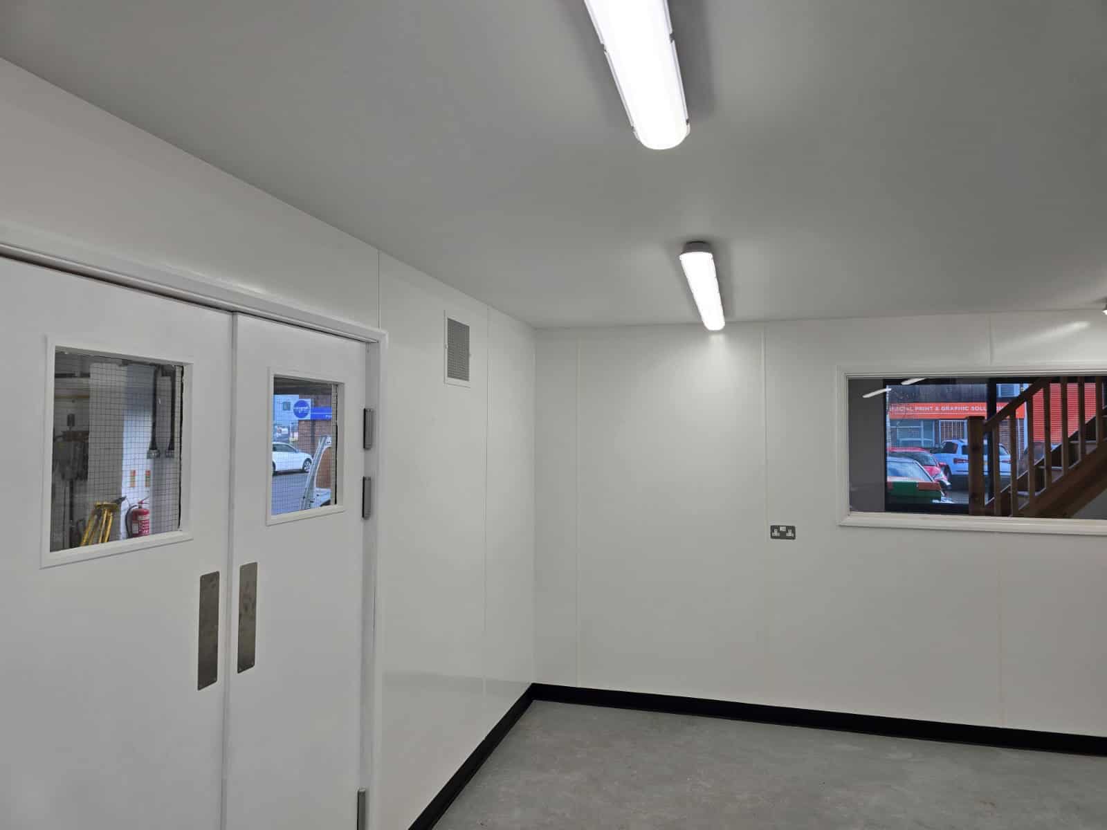 Condimaniac Chatham — food room entrance with hygienic cladding