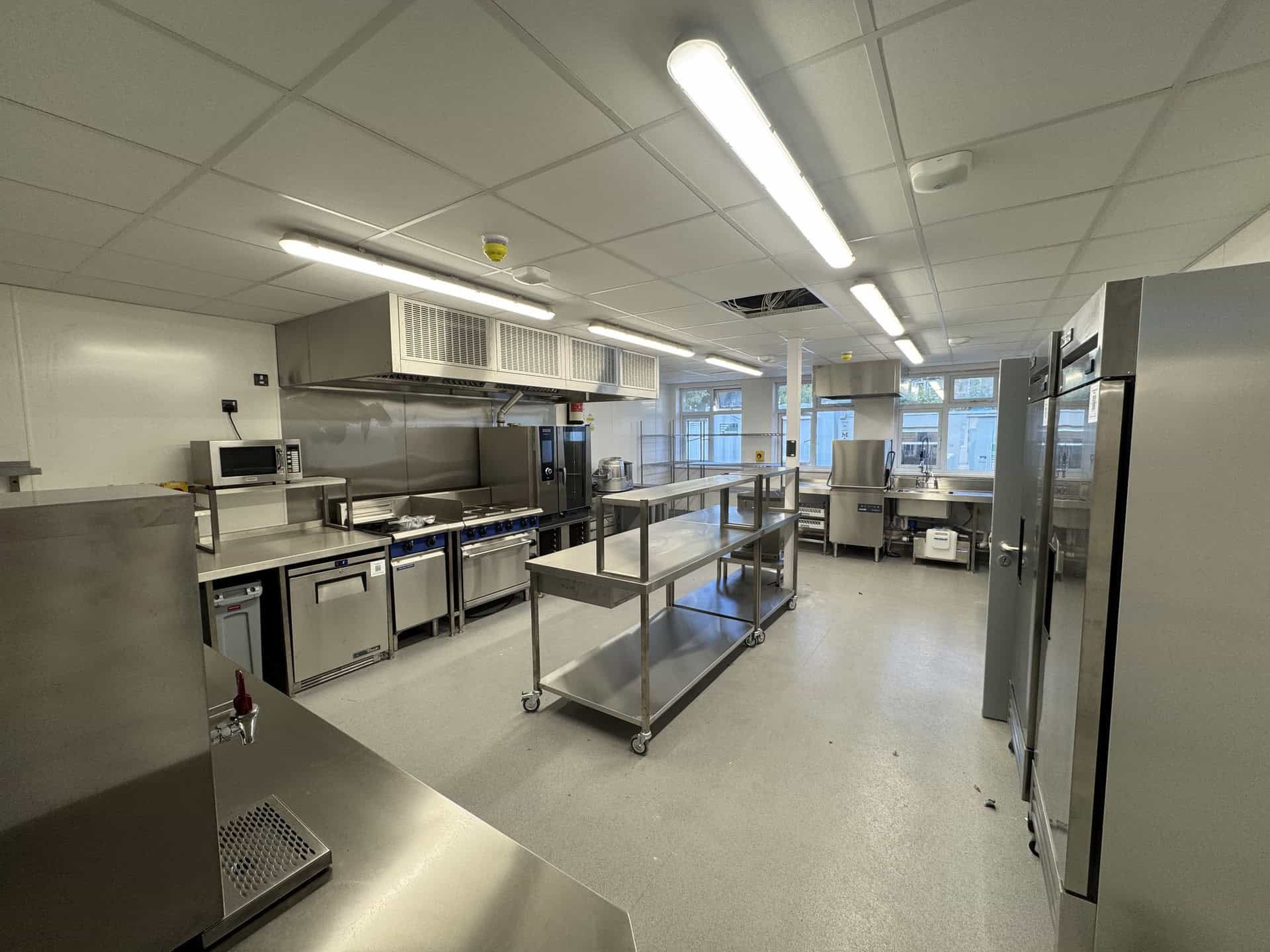 The refurbished commercial kitchen at Connors House, Canterbury