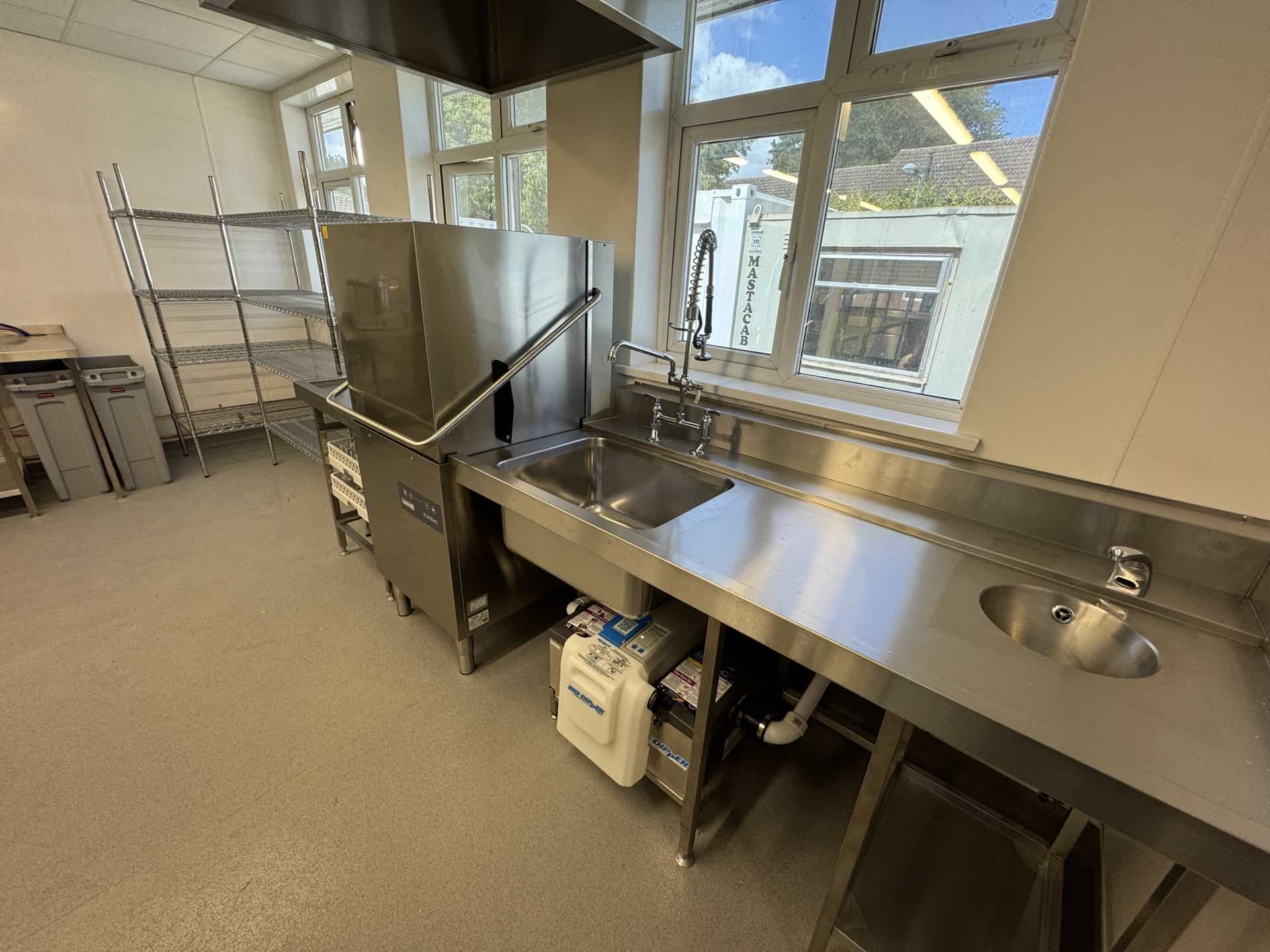 Warewashing area at Connors House, Canterbury
