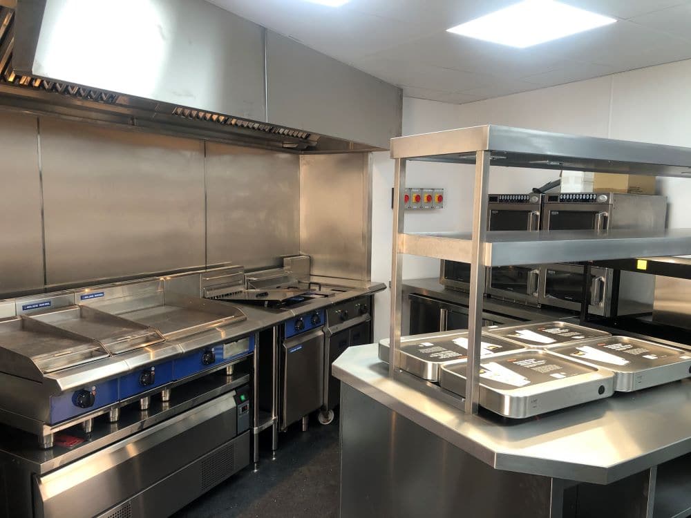 Refurbished café kitchen at Dalby Café, Cliftonville