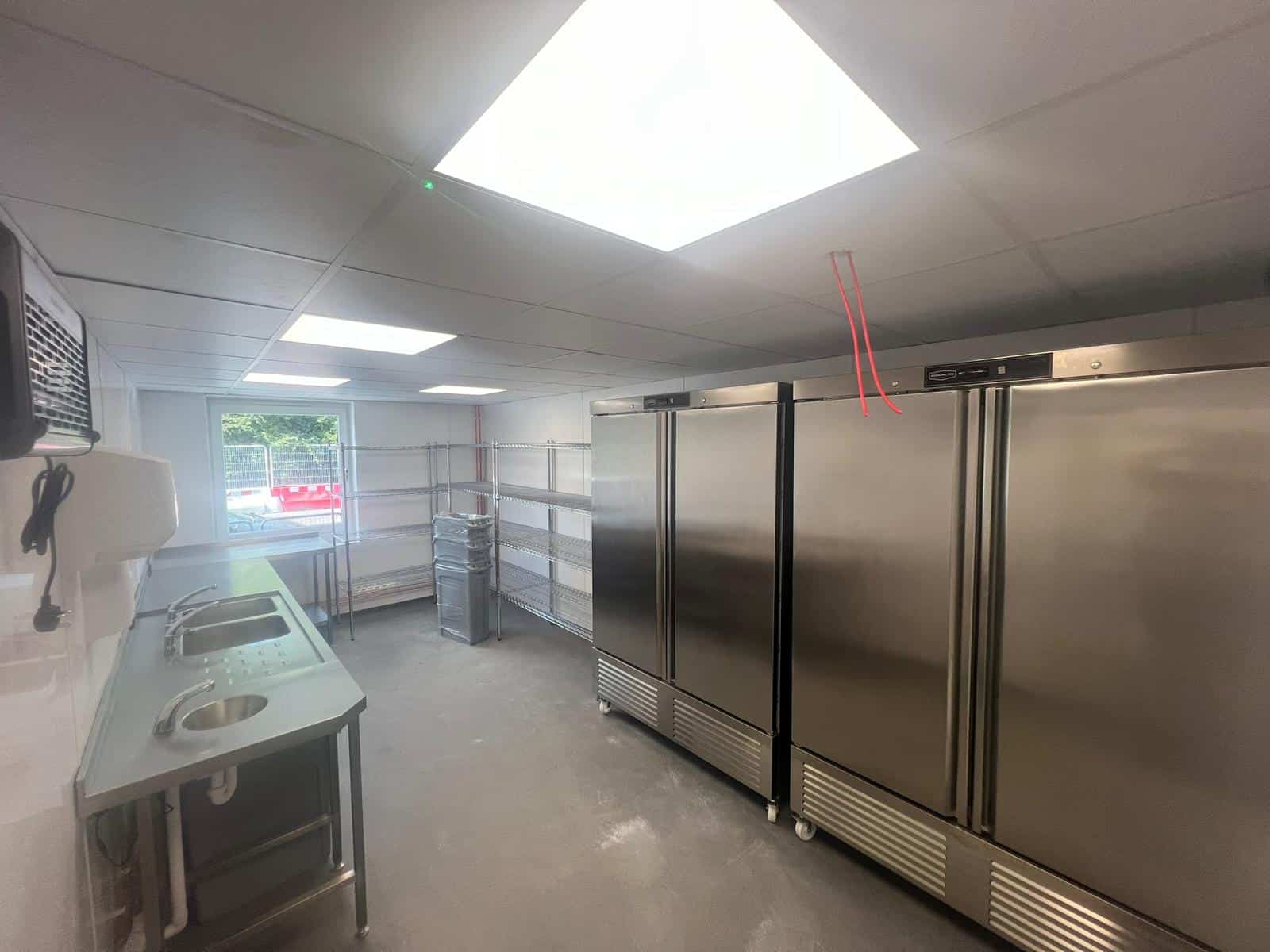 The Roadhouse Diner, Sandwich — storage and sinks