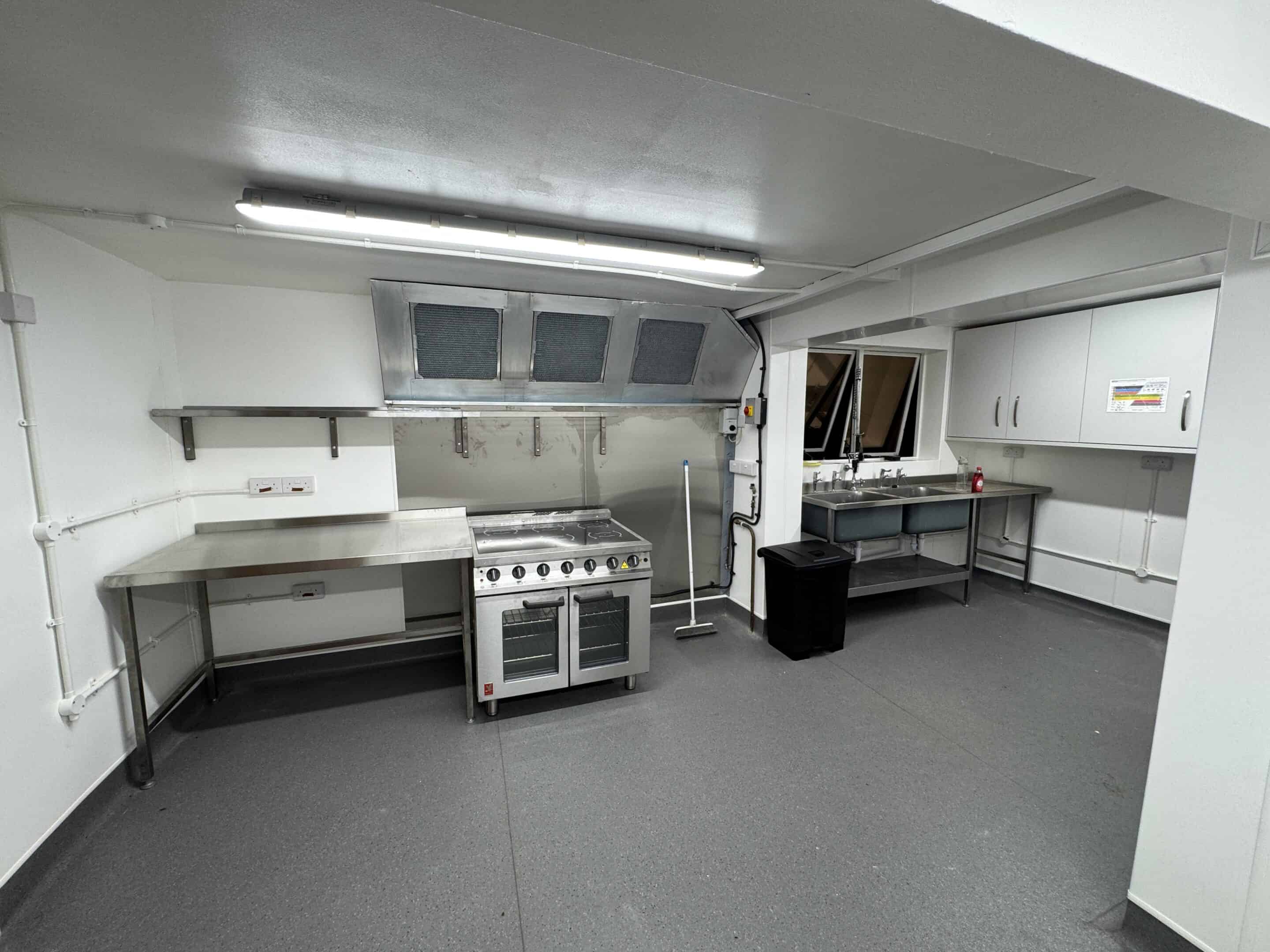 Fairby Grange care home kitchen in Dartford — overview of the refurbished cooking area