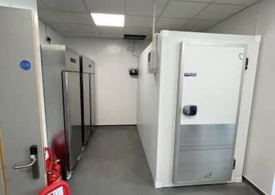 Cold room and upright refrigeration installed at Folkestone College