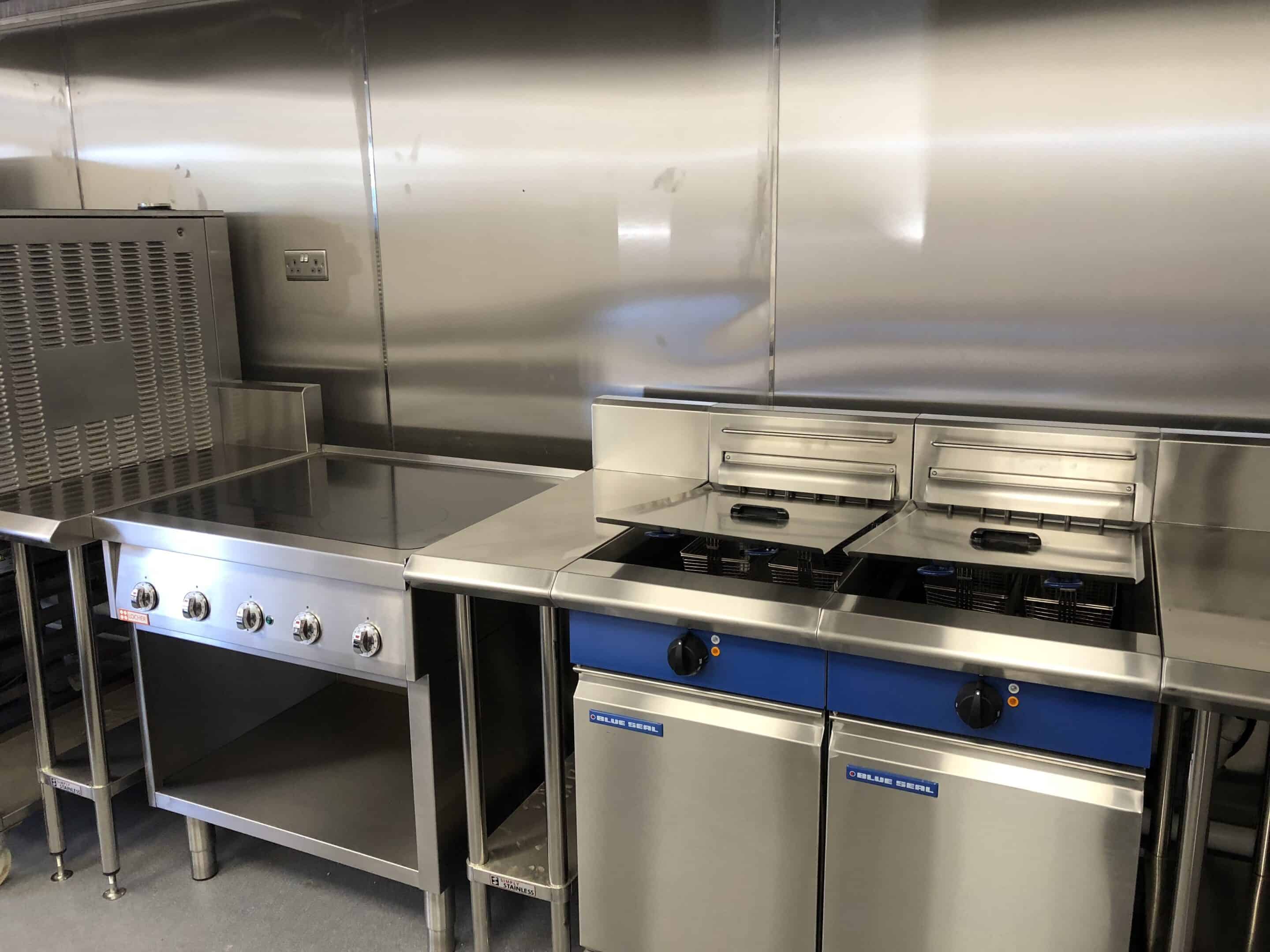 Blue Seal griddle and fryers at Gibson's Farm Shop, Wingham
