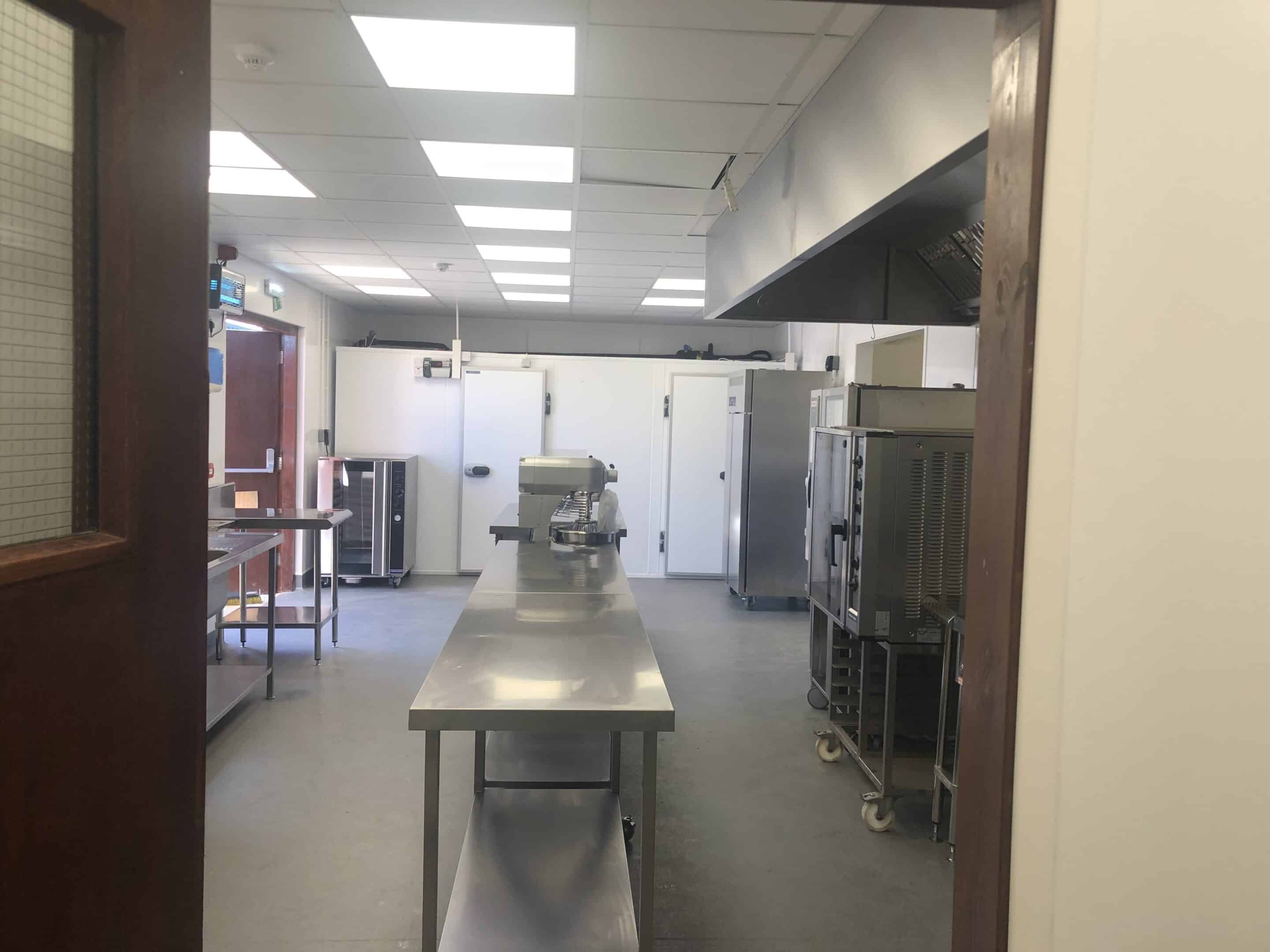 Kitchen entrance overview at Gibson's Farm Shop, Wingham