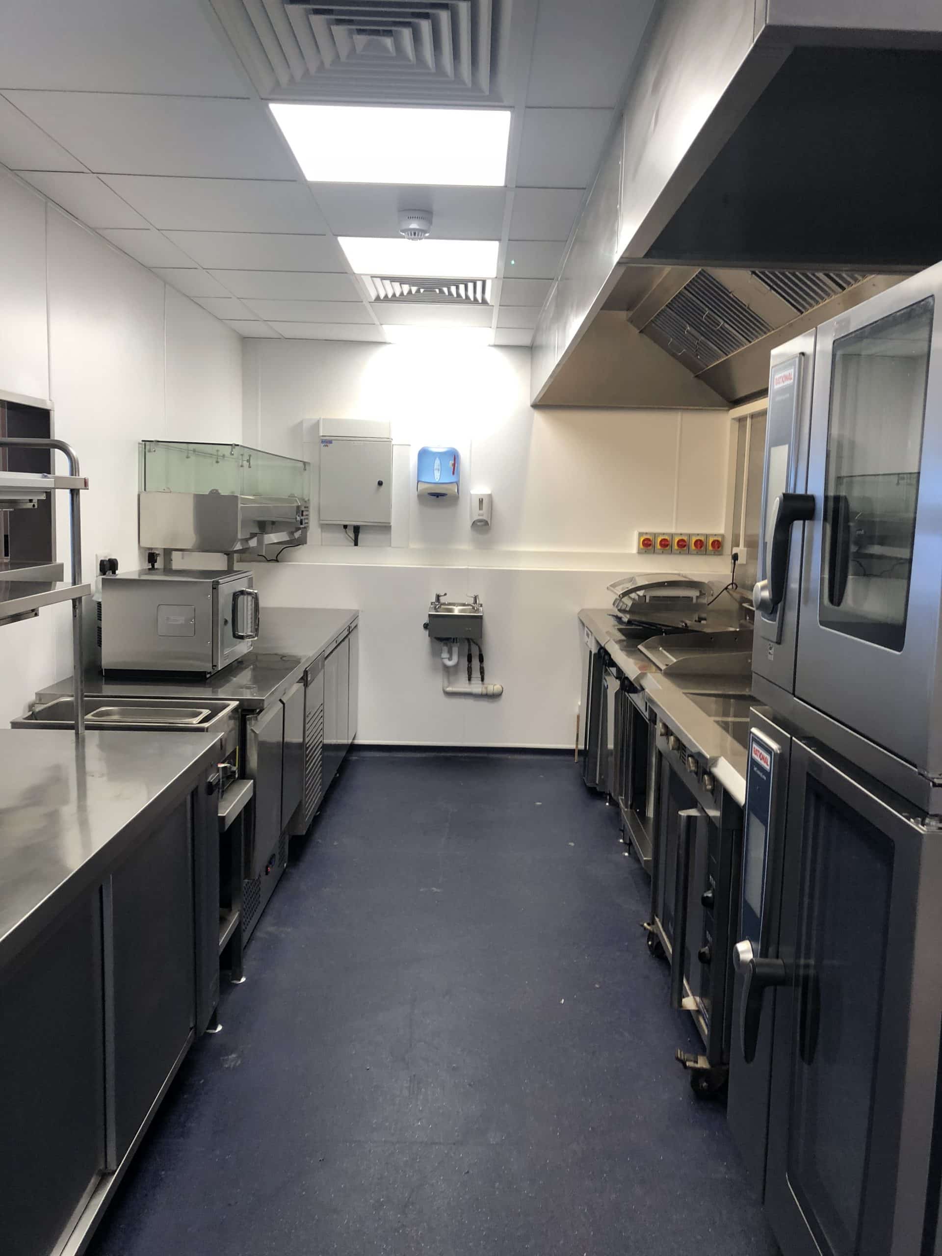 Kitchen overview with Rational combi ovens at Hartfields, Uckfield
