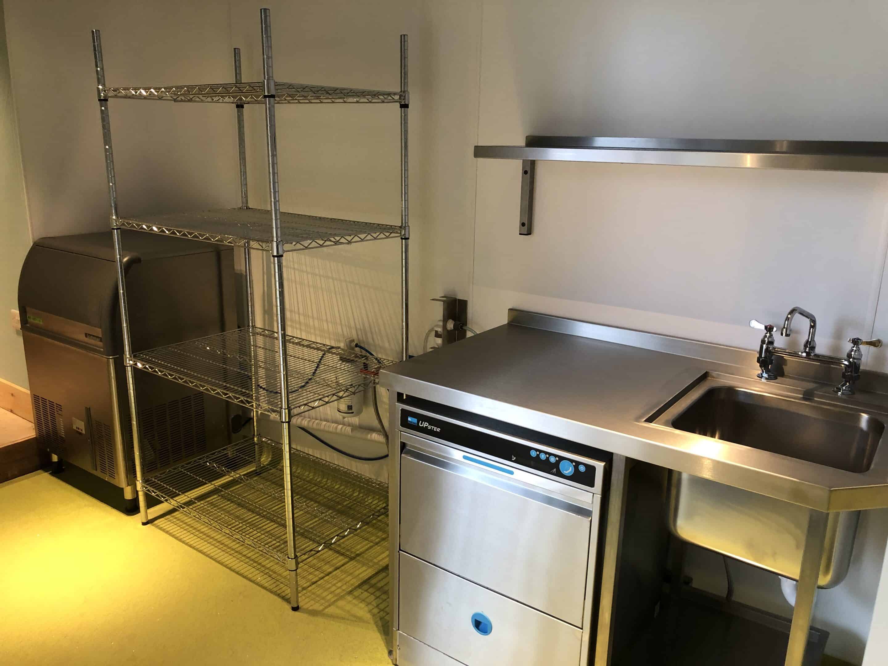 Ice machine and glasswasher at The Kings Arms, Elham