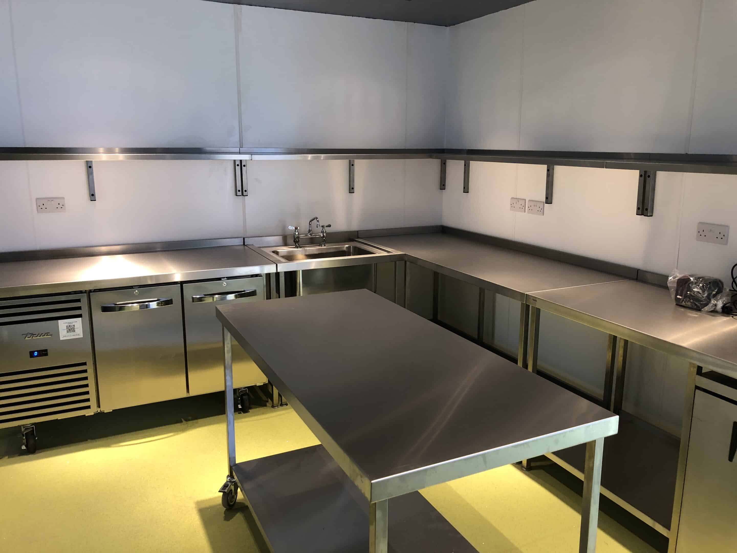 Prep area with refrigeration at The Kings Arms, Elham