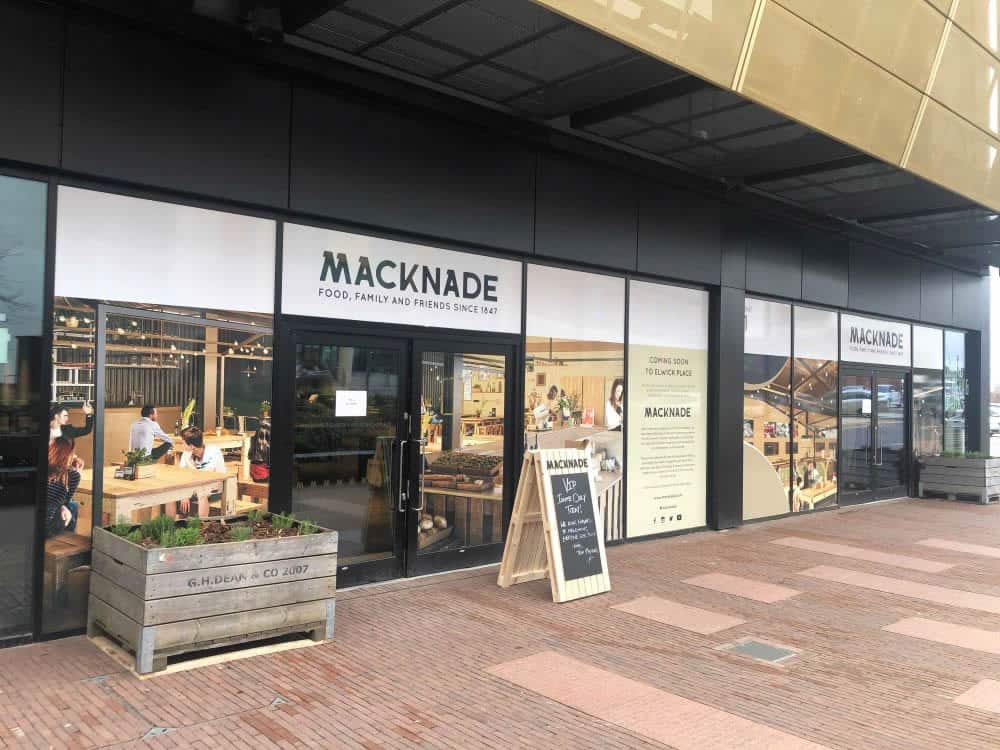 Macknade Fine Foods shopfront at Elwick Place, Ashford