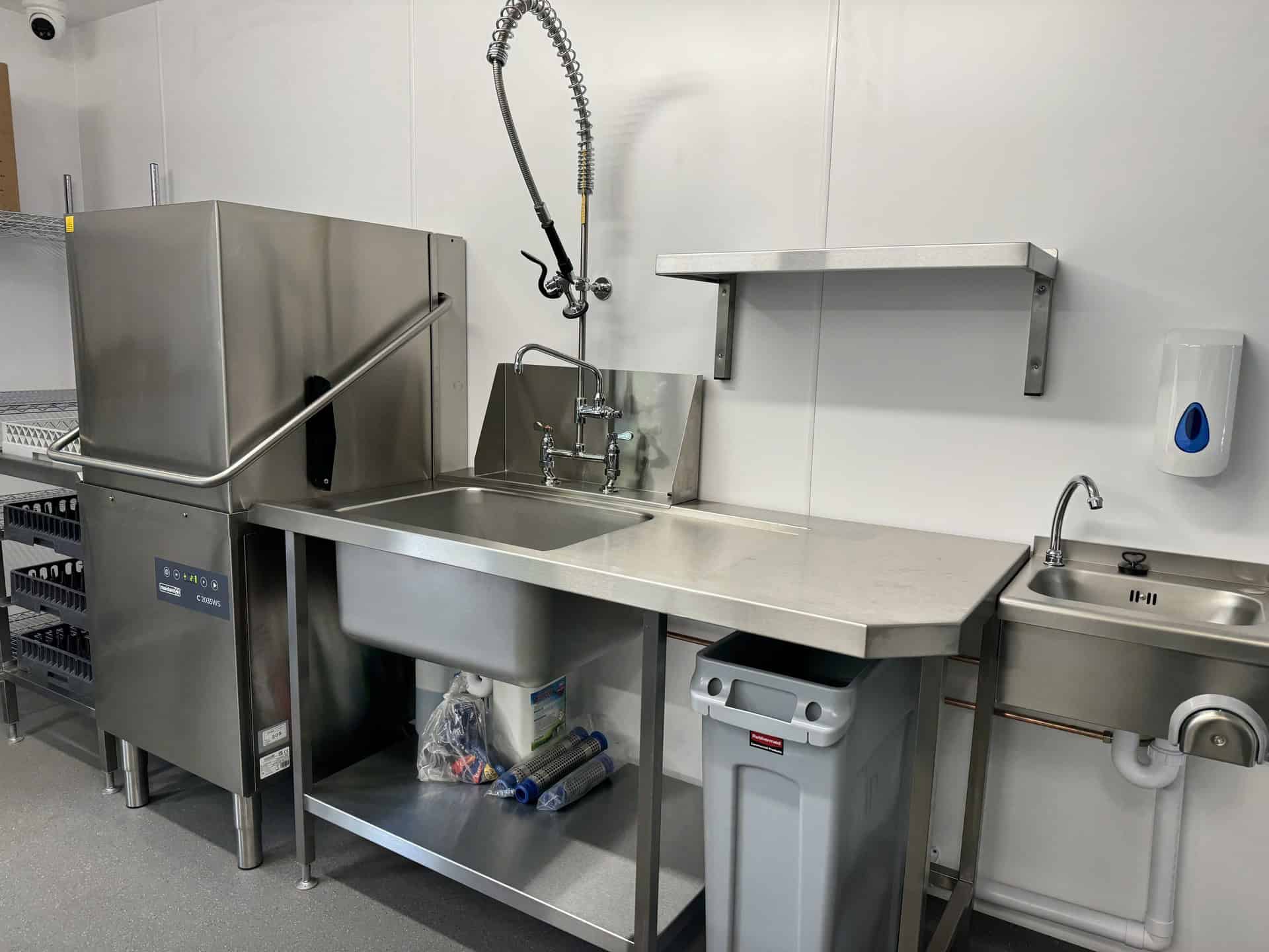 Maidaid pass-through dishwasher at Meadow Grange Garden Centre, Whitstable