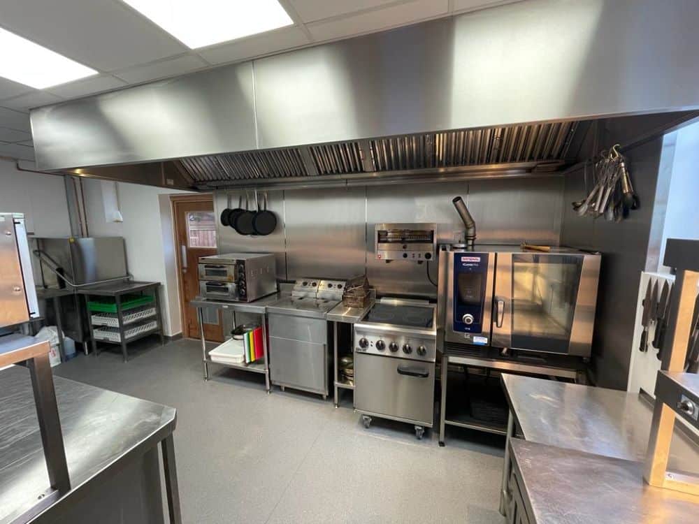 Refurbished kitchen at The Rose and Crown, Hartlip