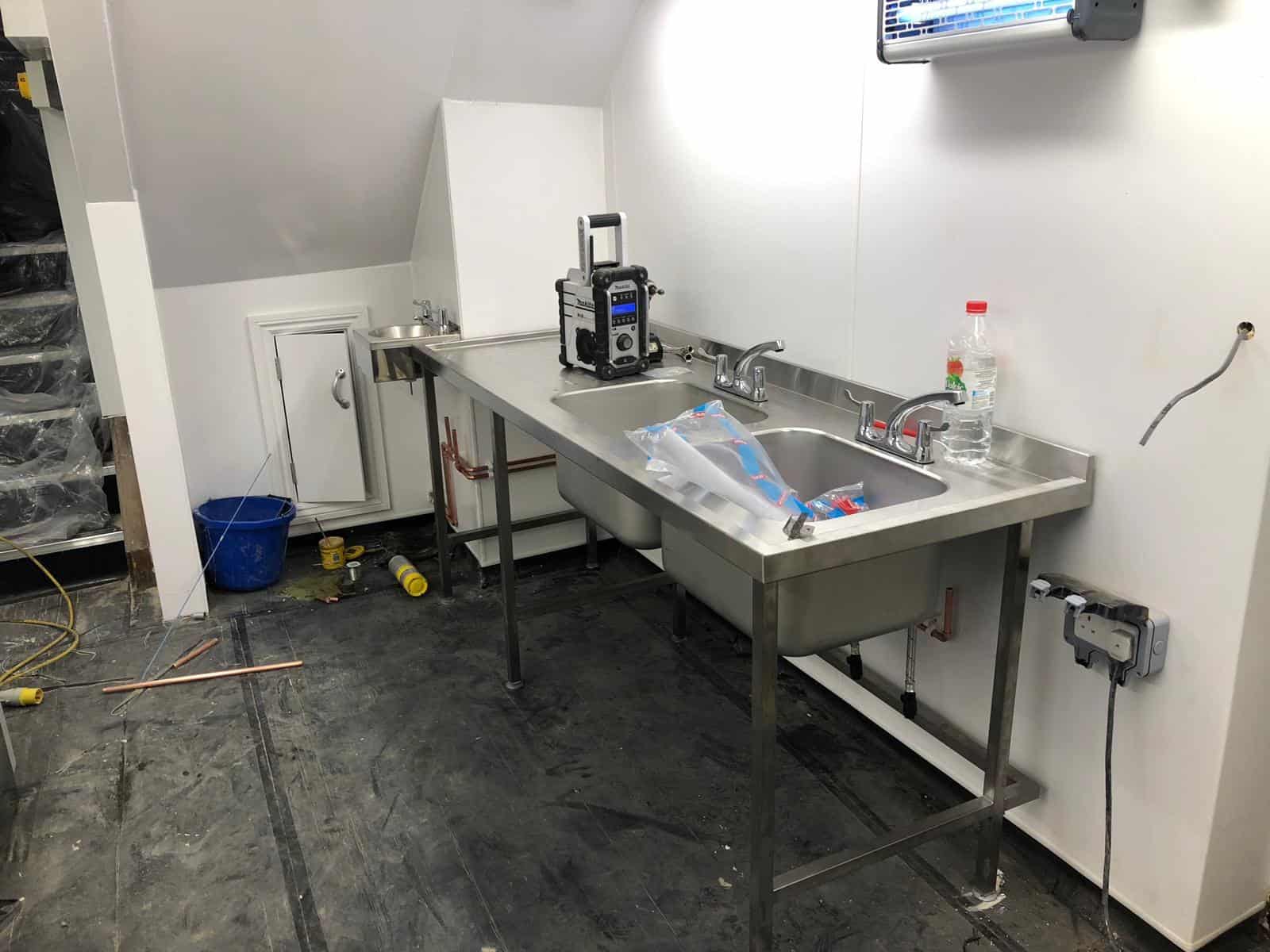 Royal Naval Reserve, Whitstable — prep and sink area