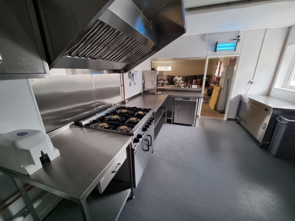 Parry gas range and extraction canopy at St Francis Church, Ashford