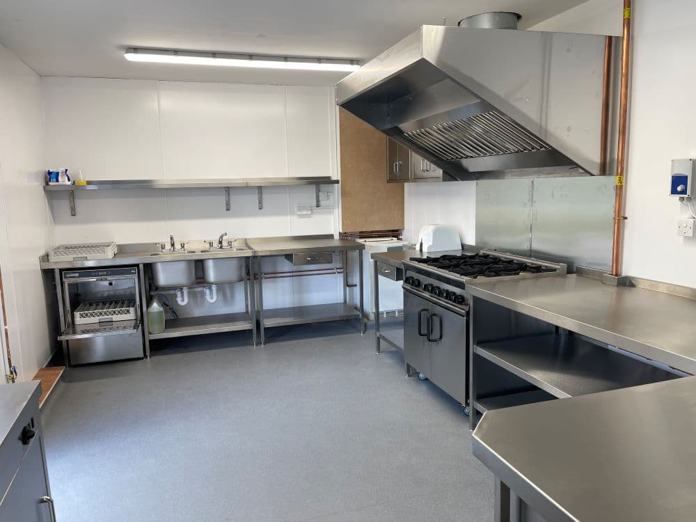 Refurbished commercial kitchen at St Francis Church, Ashford