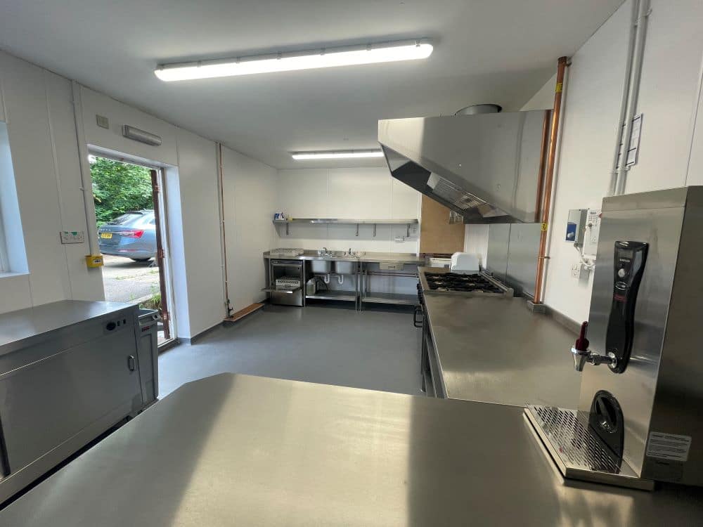 Stainless steel kitchen fabrication at St Francis Church, Ashford
