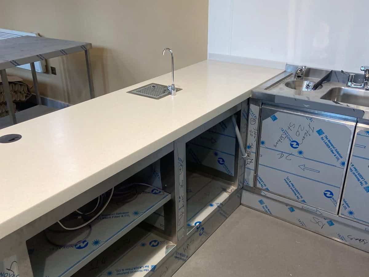 Completed servery installation at St John's Church, Chatham