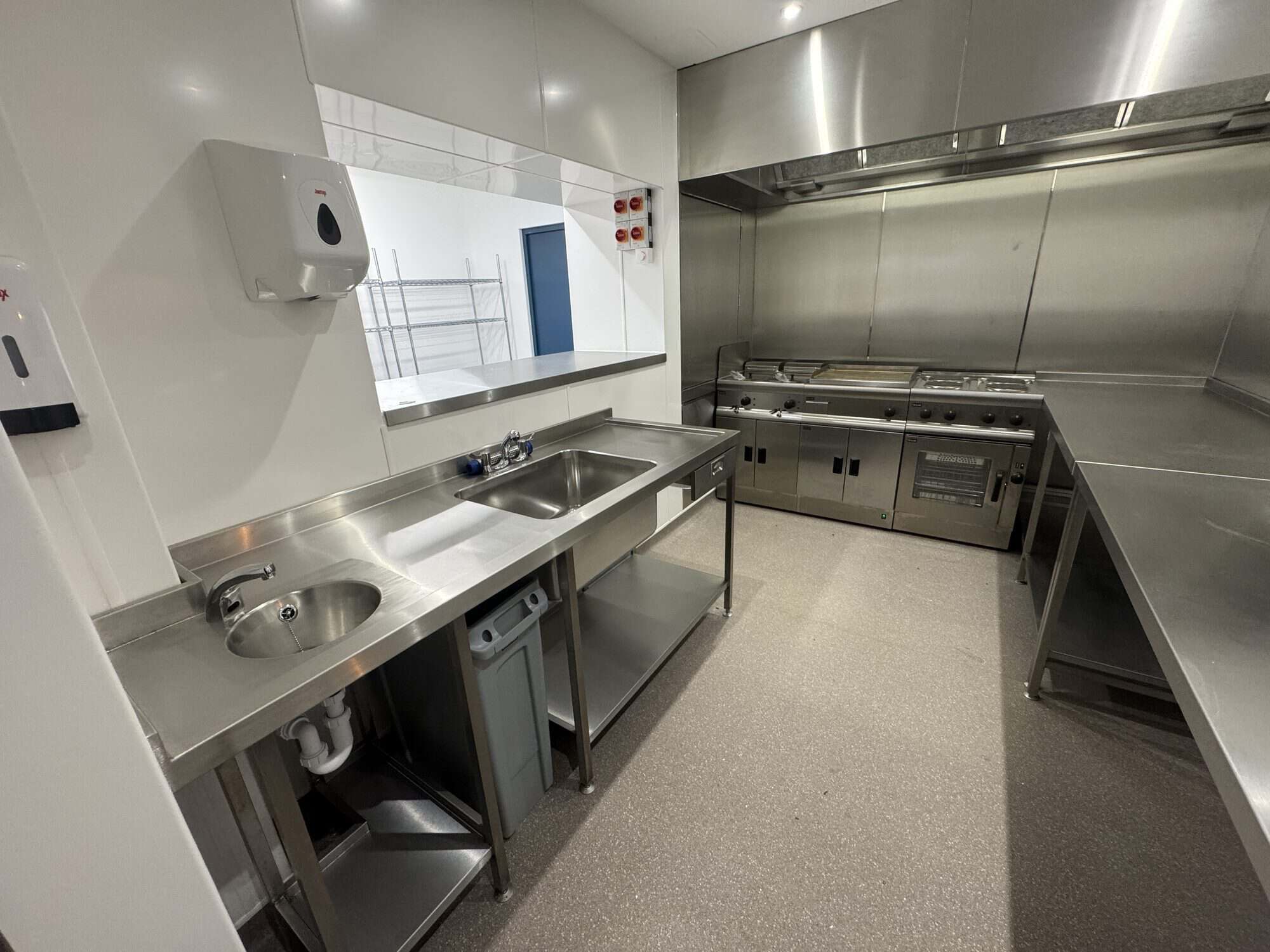 The Coffee Club, Manston \u2014 kitchen wash and prep area