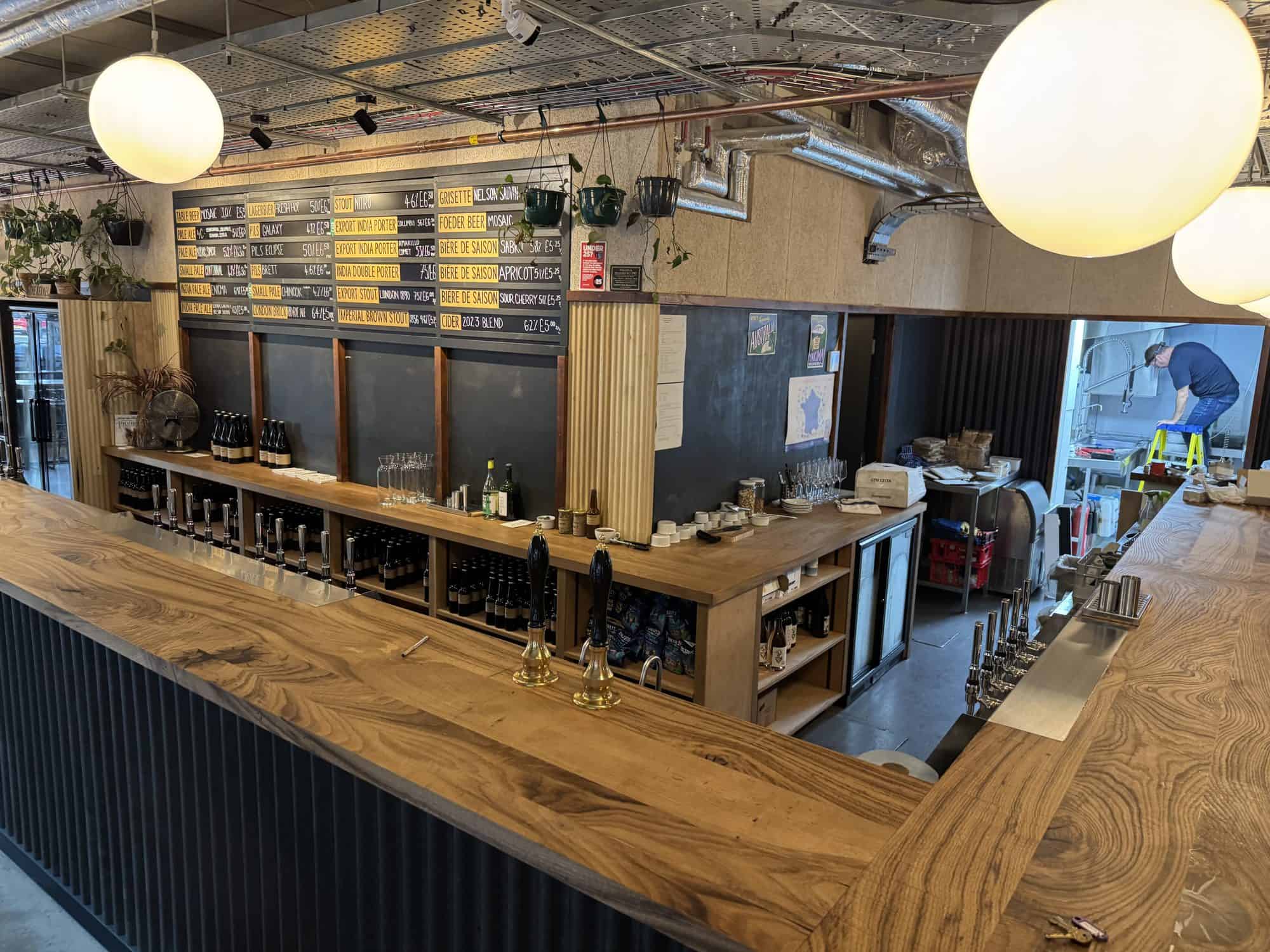 Kernel Taphouse, Bermondsey — bar beer board