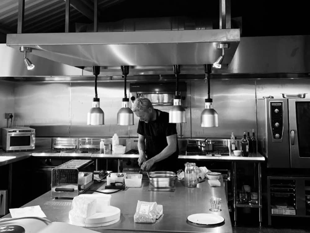 Tillingham, Rye — chef in the open-plan kitchen