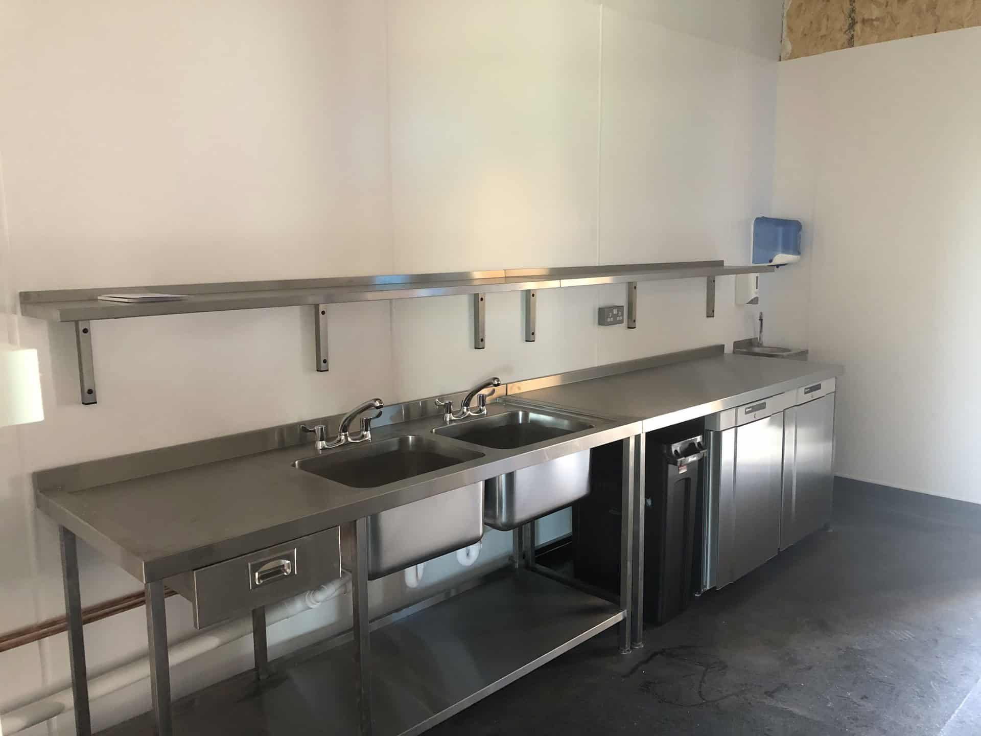 Tillingham, Rye — stainless steel prep and cooking area