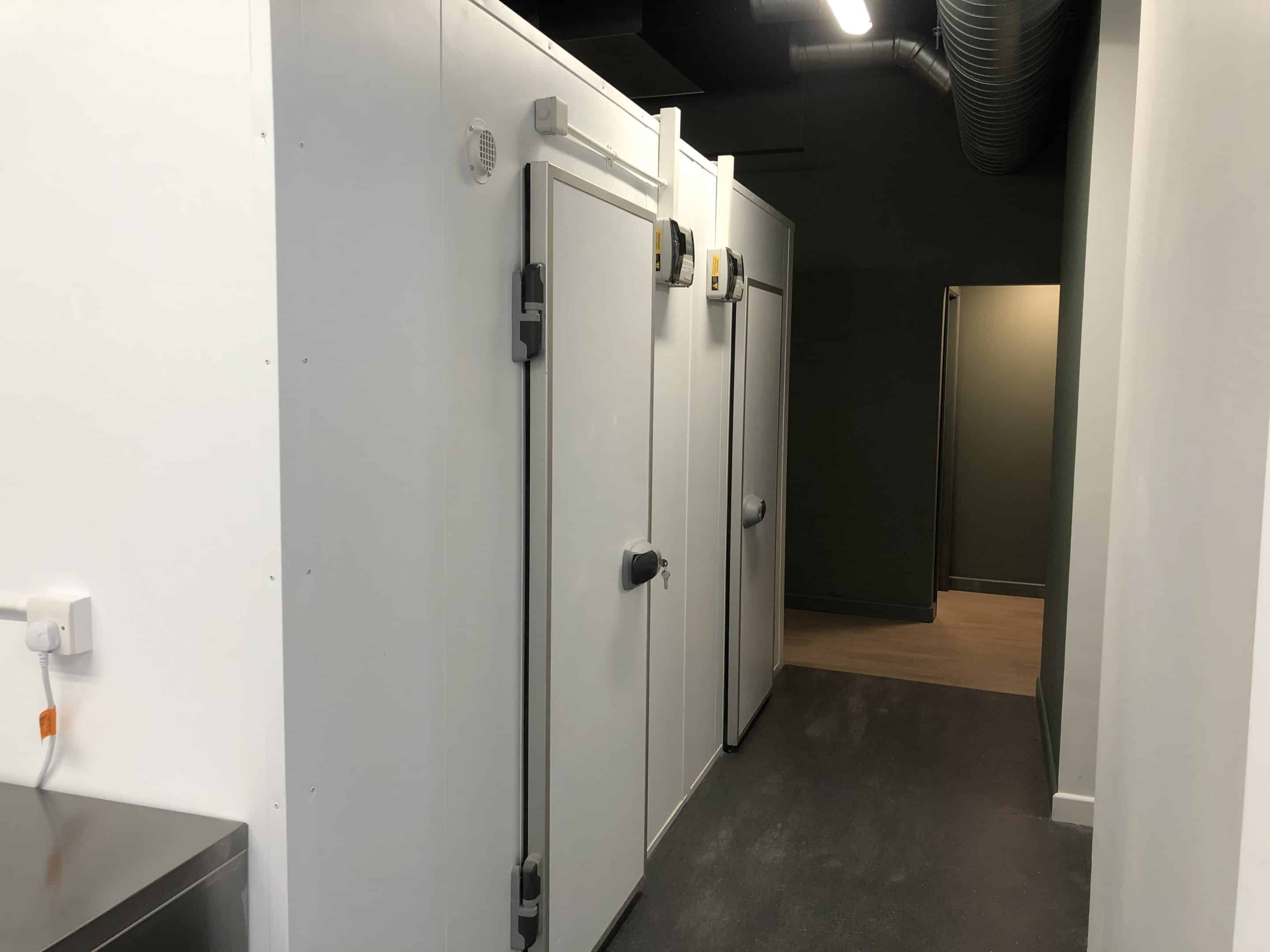 Cold room block with three units at Unita Quattro, Ashford