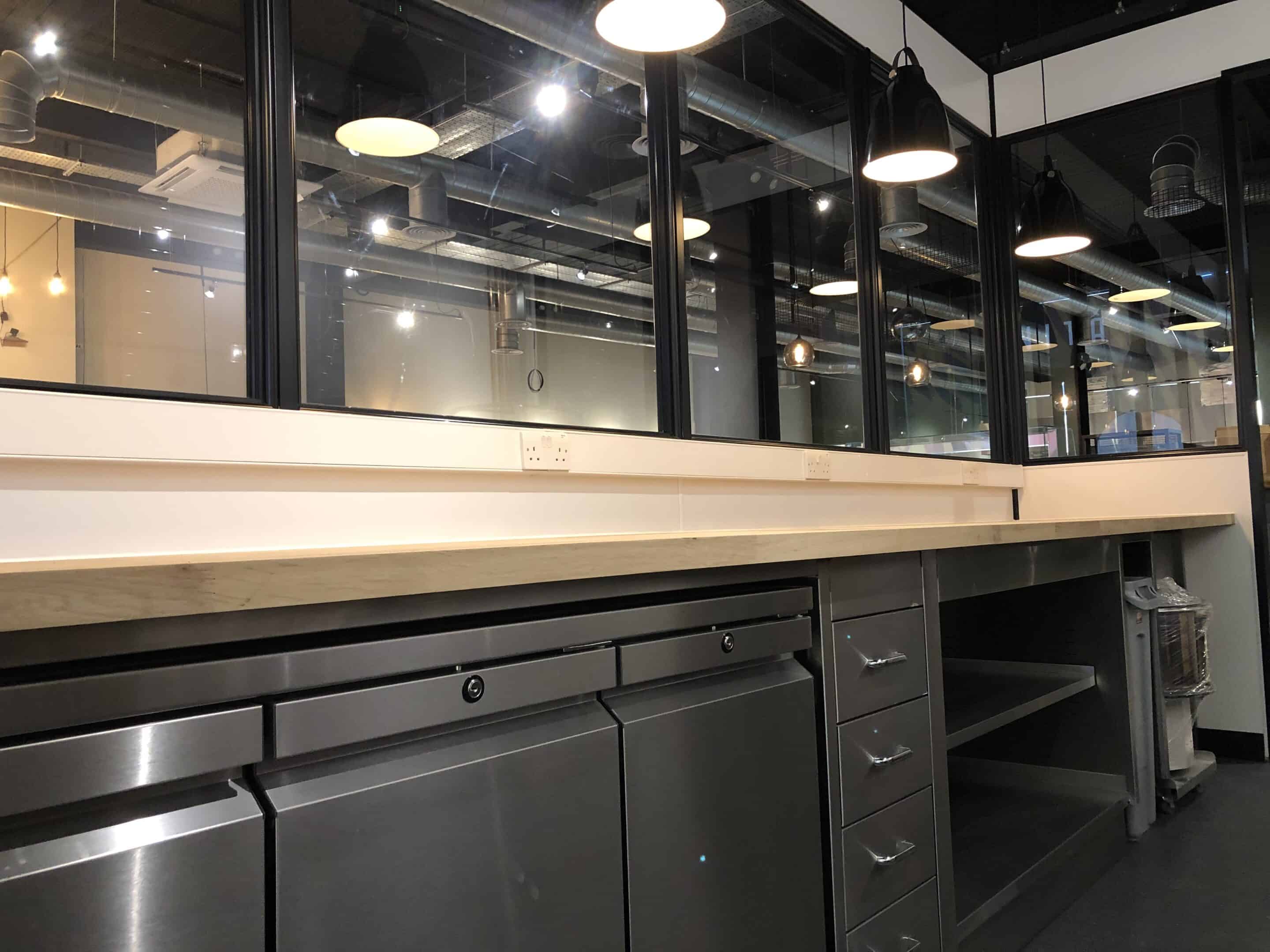 Counter and undercounter refrigeration at Unita Quattro, Ashford