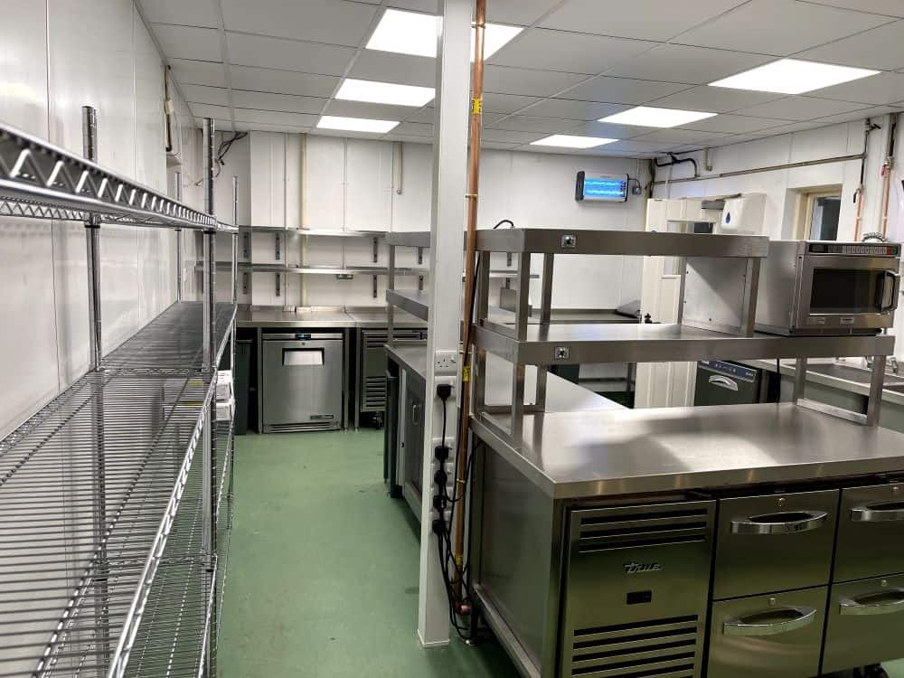 Refurbished kitchen at The White Horse, Boughton-under-Blean