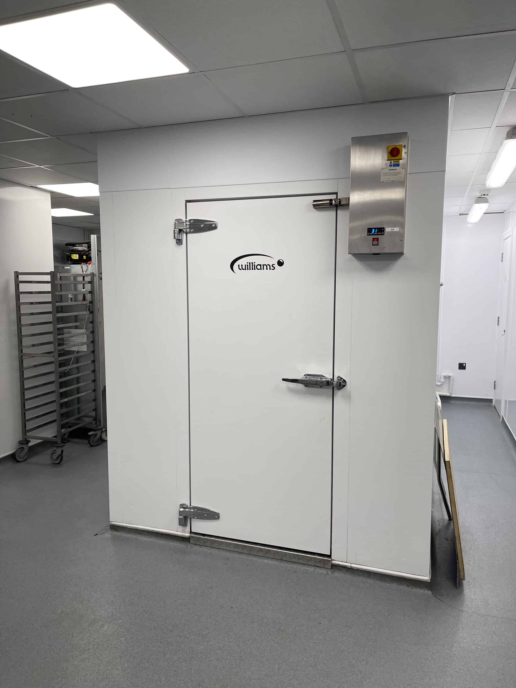 Williams cold room door at The Yarrow Hotel kitchen