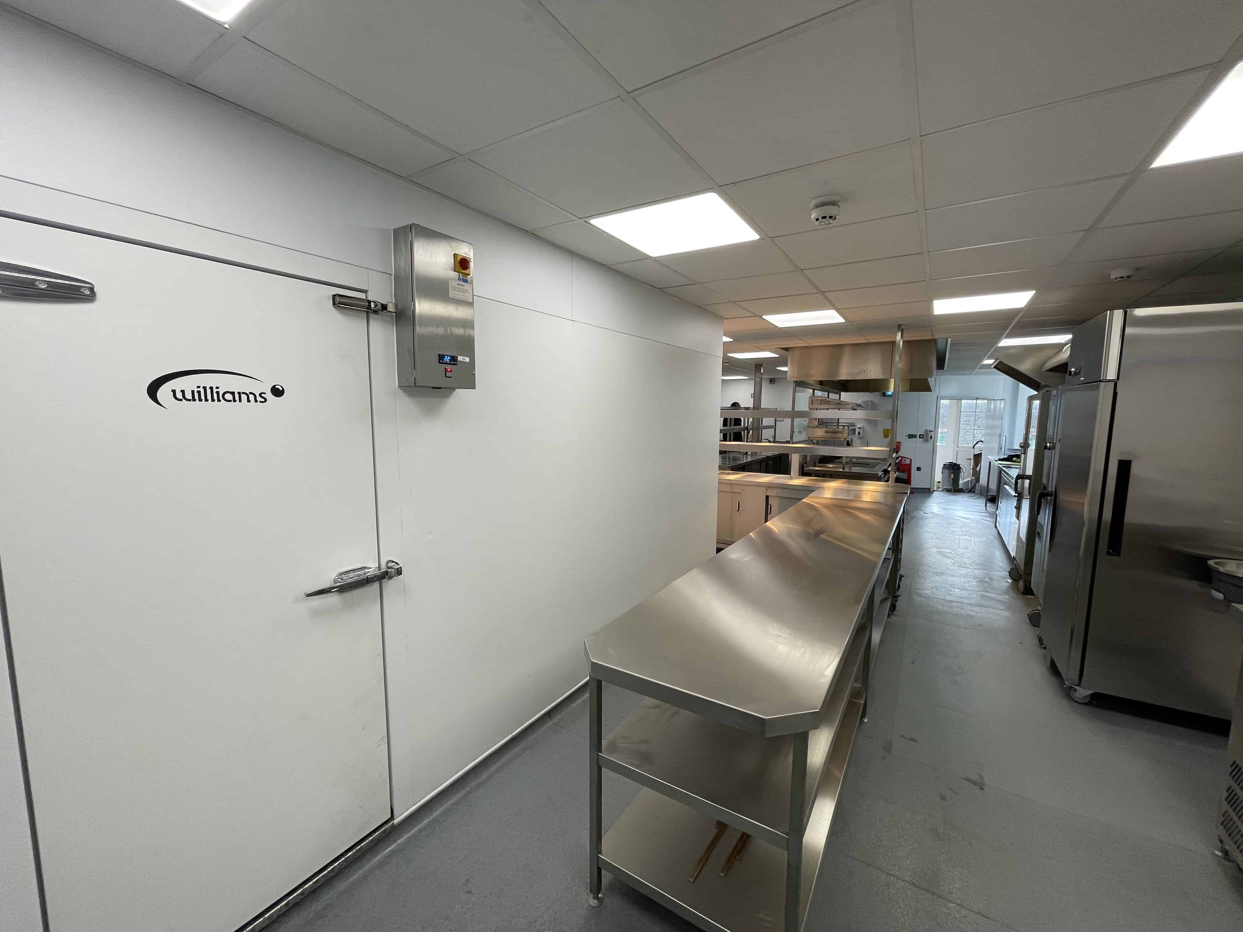 Williams cold room and kitchen overview at The Yarrow Hotel, Broadstairs
